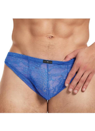 Lace King Lace Thong - Blue - Medium/Small
