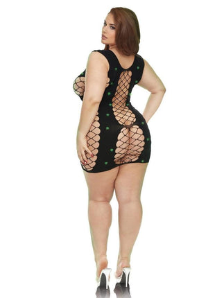 Lapdance Lingerie Glowing Gems Fencenet Minidress - Queen Size
