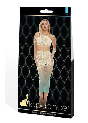 Lapdance Lingerie Green Goddess (2 Piece Set) - Os