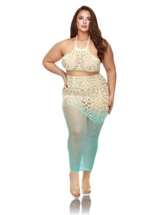 Lapdance Lingerie Green Goddess (2 Piece Set) - Queen Size