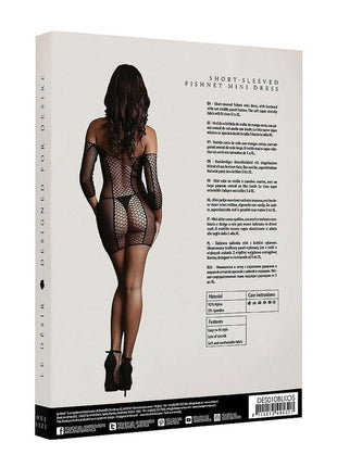 Le Desir Duo Net Sleeved Mini Dress