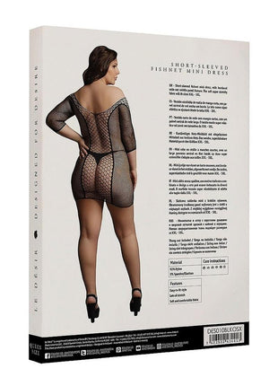 Le Desir Duo Net Sleeved Mini Dress