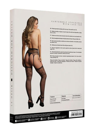 Le Desir Garterbelt Stocking with Lace Top