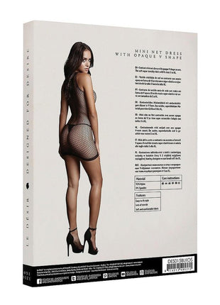 Le Desir Net Contrast Mini Dress
