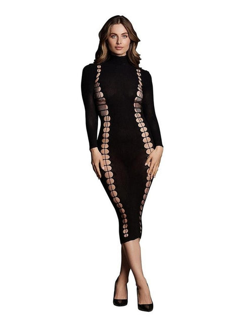 Le Desir Shade Carme Xi Dress with Turtleneck - Black - One Size