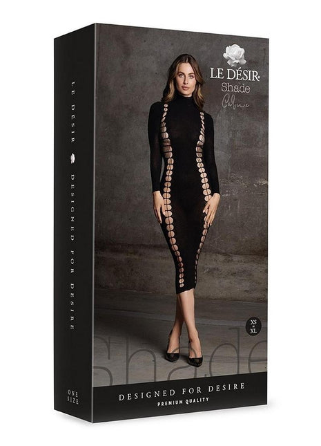 Le Desir Shade Carme Xi Dress with Turtleneck - Black - One Size