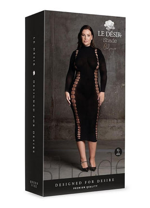 Le Desir Shade Carme Xi Dress with Turtleneck - Black - Queen