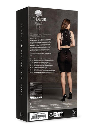 Le Desir Shade Kala Xxxvii Two Piece with Turtleneck, Crop Top and Skirt