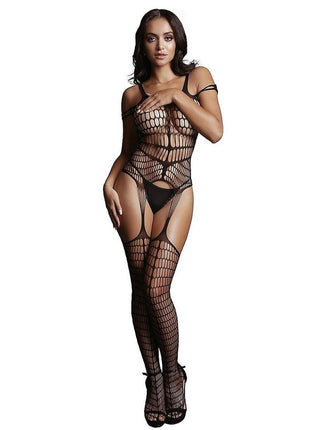 Le Desir Shredded Bodystocking - Black - One Size
