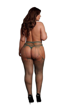 Le Desir Shredded Suspender Pantyhose