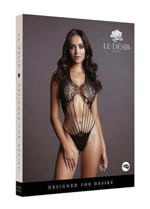 Le Desir Strappy Lace Teddy - Black - One Size