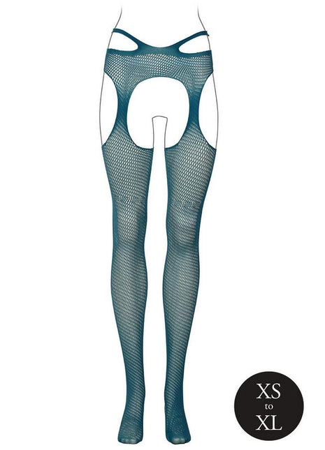 Le Desir Suspender Pantyhose with Strappy Waist - Blue - One Size