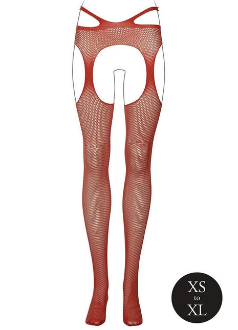 Le Desir Suspender Pantyhose with Strappy Waist - One Size - Sunset Glow - Orange - One Size