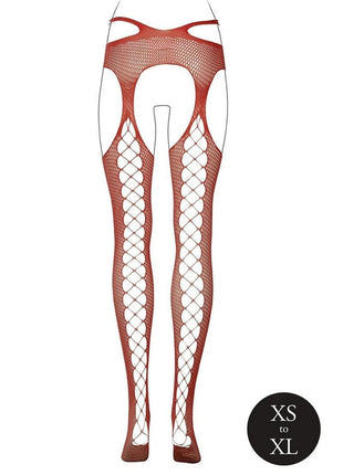 Le Desir Suspender Pantyhose with Strappy Waist - One Size - Sunset Glow
