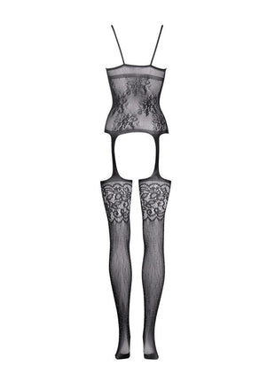Le Desir Suspender Rhinestone Bodystocking