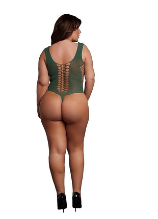 Le Desir V-Neck Teddy with Opaque Panels