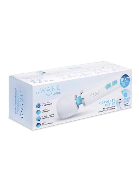 Le Wand Classique Petite Wand Silicone Rechargeable Massager - White