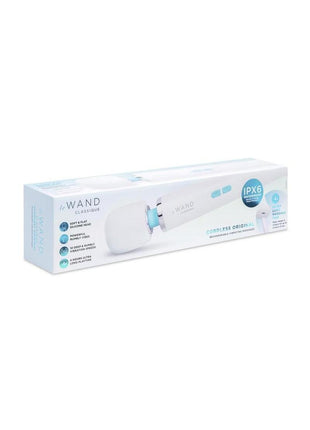 Le Wand Classique Rechargeable Silicone Wand Massager - White