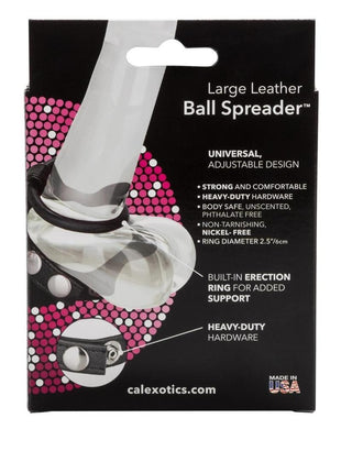 Leather Ball Spreader Cock Ring