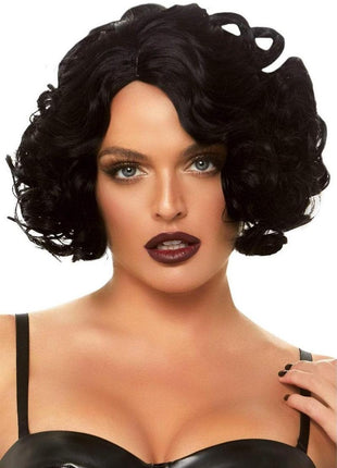 Leg Avenue Curly Bob Wig - Black - One Size