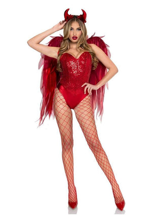 Leg Avenue Dark Enchantress Chiffon Wings and Horn Headband