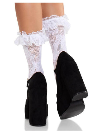 Leg Avenue Floral Lace Ruffle Top Anklets