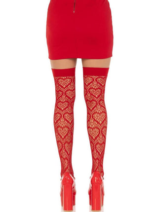 Leg Avenue Heart Net Thigh Highs