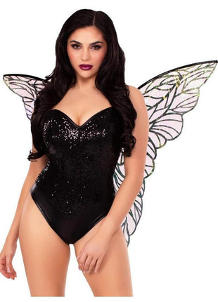 Leg Avenue Iridescent Strapless Fairy Wings - Black - One Size