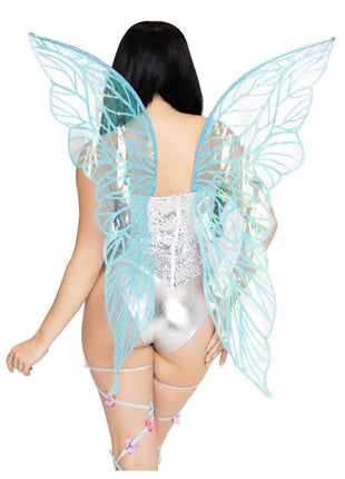 Leg Avenue Iridescent Strapless Fairy Wings - Blue - One Size