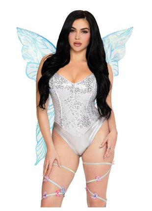 Leg Avenue Iridescent Strapless Fairy Wings - Blue - One Size