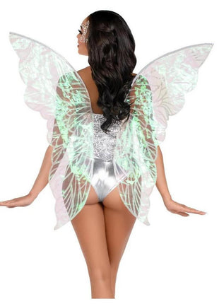Leg Avenue Iridescent Strapless Fairy Wings - Clear - One Size