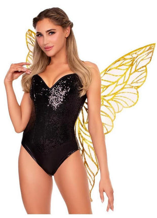 Leg Avenue Iridescent Strapless Fairy Wings - Gold - One Size