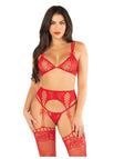 Red / One Size / 3 Piece