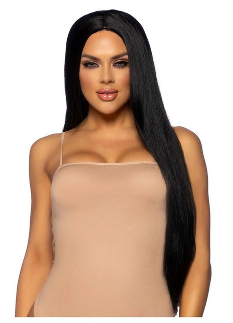 Leg Avenue Long Straight 33 Center Part Wig - Black - One Size