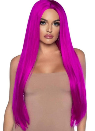 Leg Avenue Long Straight 33 Center Part Wig - Raspberry/Red - One Size