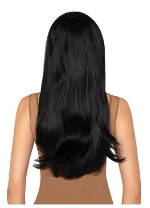 Leg Avenue Long Straight Bang Wig - Black - 25in