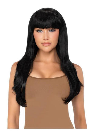 Leg Avenue Long Straight Bang Wig - Black - 25in