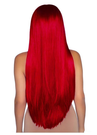 Leg Avenue Long Striaght Center Part Wig - Red - 33in