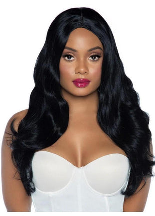 Leg Avenue Long Wavy Wig - Black - 27in