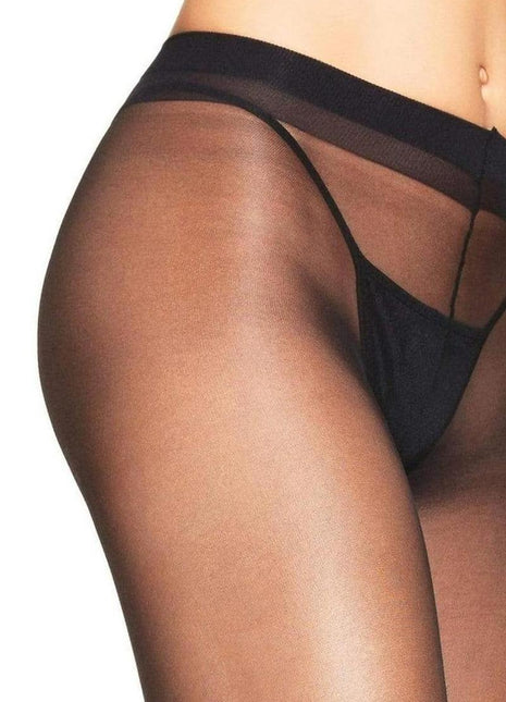 Leg Avenue Lycra Sheer to Waist Support Pantyhose - Black - One Size