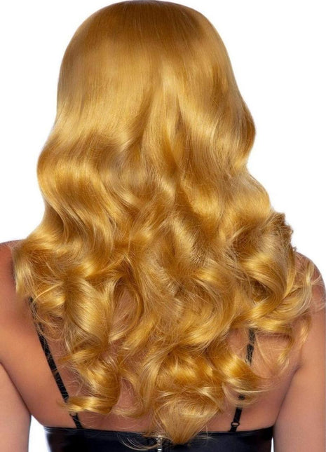 Leg Avenue Misfit Long Wavy Bang Wig - Blonde/Yellow - One Size