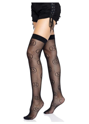 Leg Avenue Mood Swing Fishnet Thigh Highs