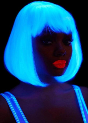 Leg Avenue Pearl Short Natural Bob Wig - White - One Size