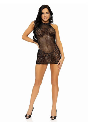 One In A Million Rhinestone Lace Dress