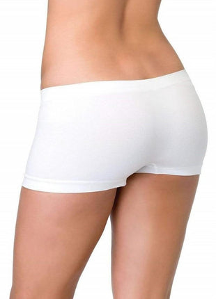 Leg Avenue Seamless Boyshorts - White - One Size