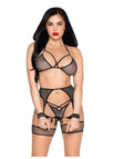 Black/Silver / One Size / 4 Piece