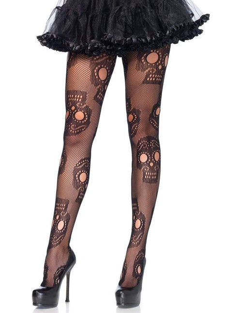Sugar Skull Net Tights