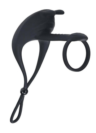 Levelz Adjustable Bunny Vibrating Rechargeable Silicone Lasso Cock Ring and Shaft Loop
