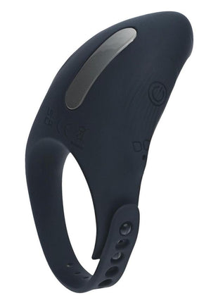 Levelz Adjustable Vibrating Silicone Rechargeable Cock Ring - Black