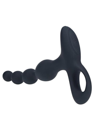 Levelz Beaded Vibrating Silicone Rechargeable Anal Plug with Remote Control